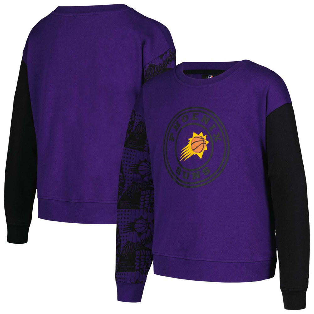 NBA - Phoenix Suns Girls Youth Trifecta Pullover Sweatshirt - Purple