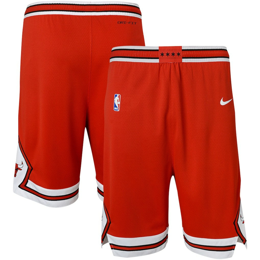 Nike - Chicago Bulls Youth Icon Edition Mesh Performance Swingman Shorts - Red