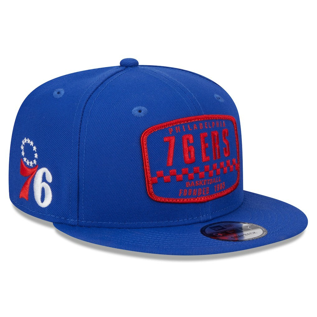 New Era - Philadelphia 76ers Rally Drive Finish Line Patch 9FIFTY Snapback Hat - Royal