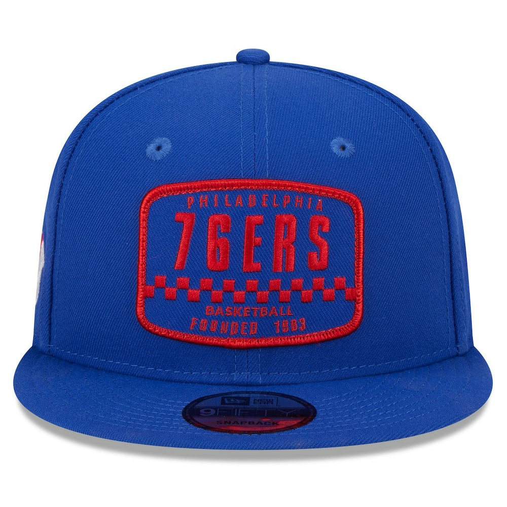 New Era - Philadelphia 76ers Rally Drive Finish Line Patch 9FIFTY Snapback Hat - Royal