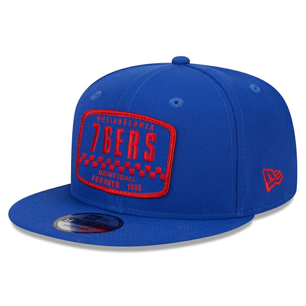 New Era - Philadelphia 76ers Rally Drive Finish Line Patch 9FIFTY Snapback Hat - Royal