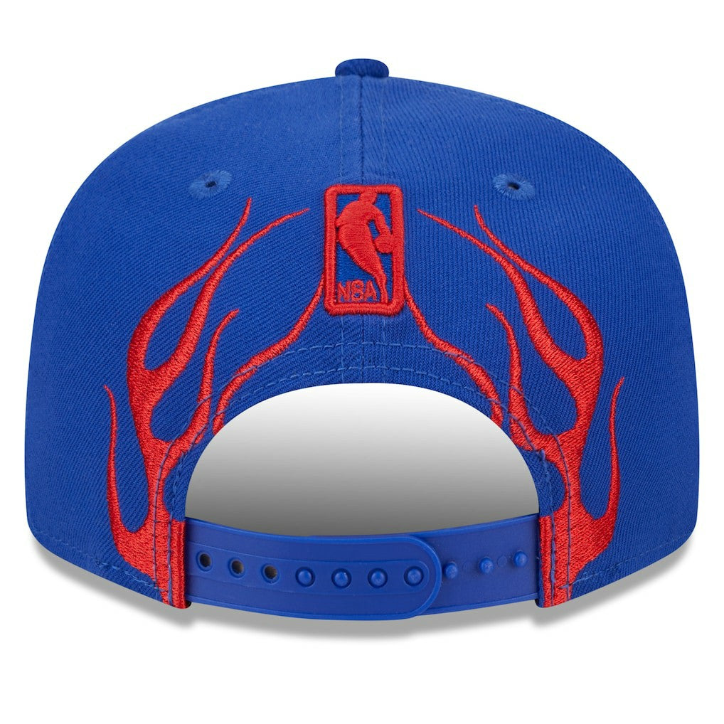 New Era - Philadelphia 76ers Rally Drive Flames 9FIFTY Snapback Hat - Royal