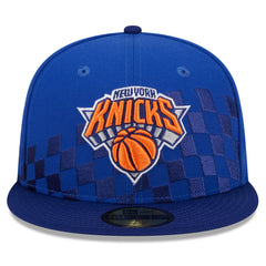 New Era - New York Knicks Rally Drive Checkerboard 59FIFTY Crown Fitted Hat - Blue