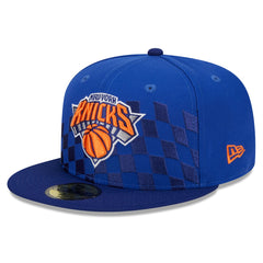 New Era - New York Knicks Rally Drive Checkerboard 59FIFTY Crown Fitted Hat - Blue