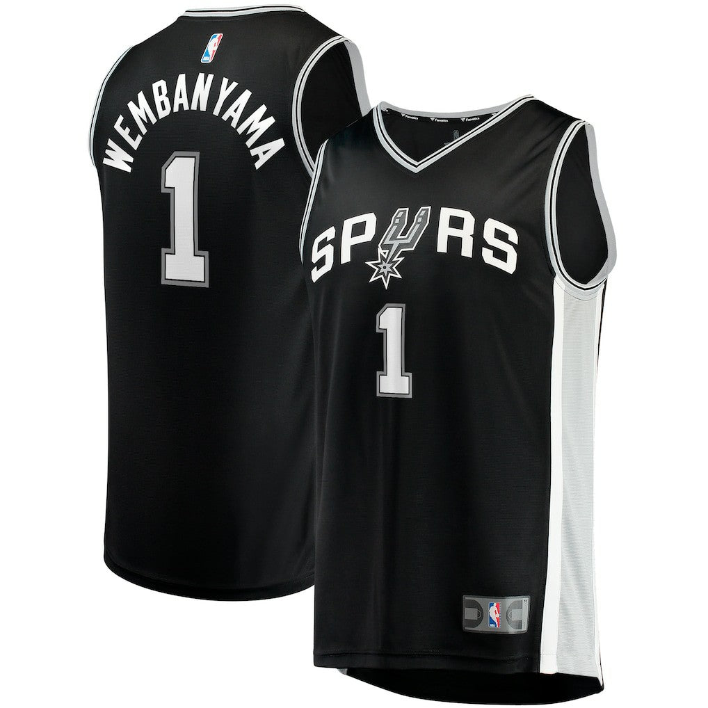 Fanatics - Victor Wembanyama San Antonio Spurs Fast Break Replica Jersey - Icon Edition - Black