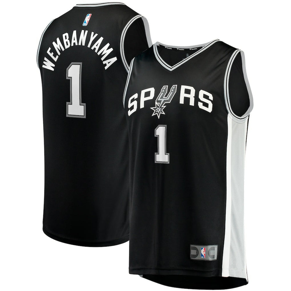 Fanatics - Victor Wembanyama San Antonio Spurs Fast Break Replica Jersey - Icon Edition - Black