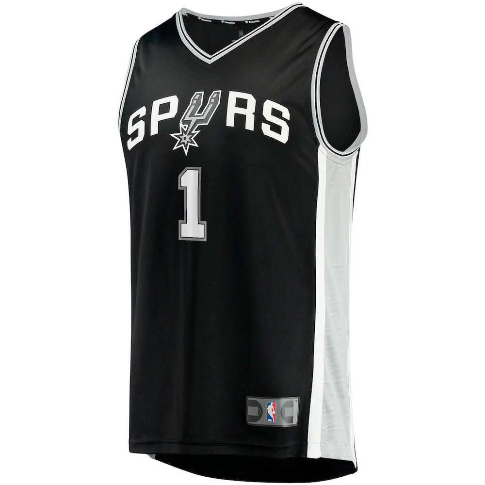 Fanatics - Victor Wembanyama San Antonio Spurs Fast Break Replica Jersey - Icon Edition - Black