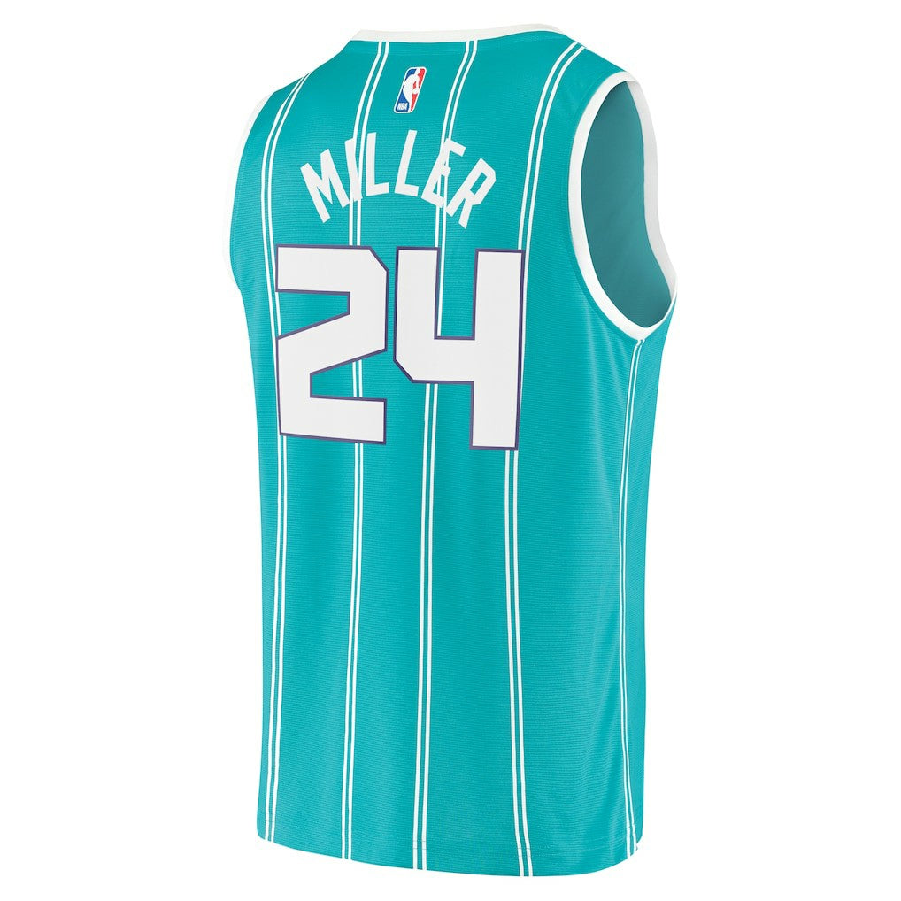 Fanatics - Brandon Miller Charlotte Hornets Fast Break Replica Jersey - Icon Edition - Teal