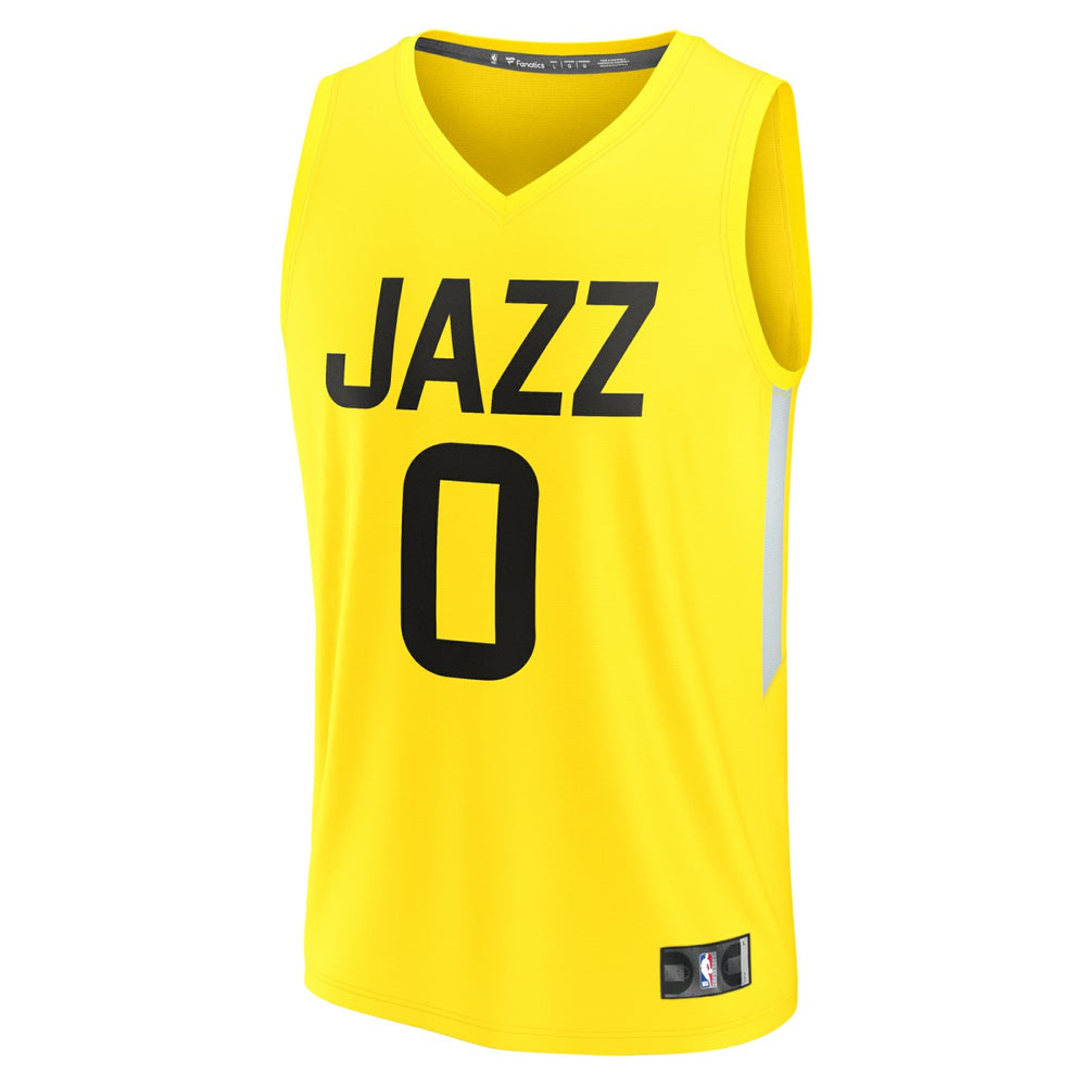 Fanatics - Taylor Hendricks Utah Jazz Fast Break Replica Jersey - Icon Edition - Yellow