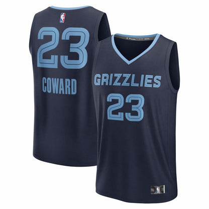 Cedric Coward Memphis Grizzlies 2025 NBA Draft First Round Pick Fast Break Replica Jersey - Icon Edition - Navy | NBA Jerseys