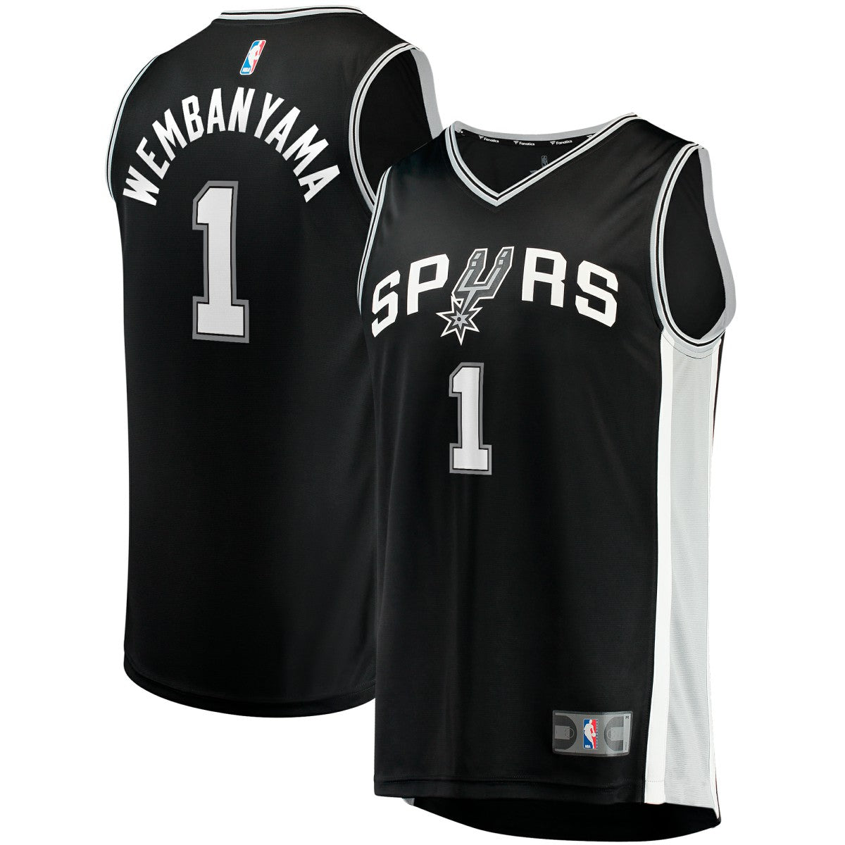 Fanatics - Victor Wembanyama San Antonio Spurs Youth Fast Break Replica Jersey - Icon Edition - Black