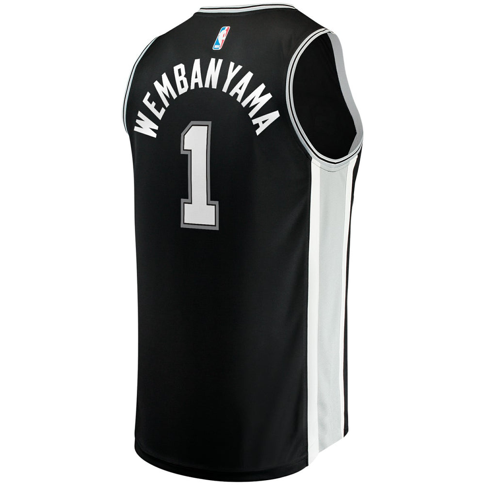 Fanatics - Victor Wembanyama San Antonio Spurs Youth Fast Break Replica Jersey - Icon Edition - Black