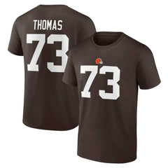Joe Thomas Cleveland Browns Retired Player Icon Name & Number T-Shirt Brown - Fanatics
