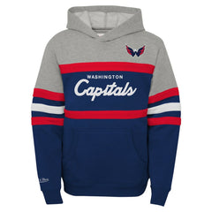 Washington Capitals Mitchell & Ness Youth Head Coach Pullover Hoodie Gray