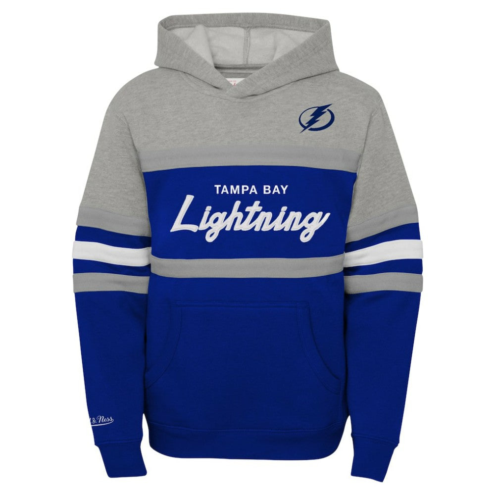 Tampa Bay Lightning - Mitchell & Ness Youth Head Coach Pullover Hoodie Gray