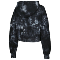 NBA - Chicago Bulls The Wild Collective Women's Tie-Dye Cropped Pullover Hoodie - Black