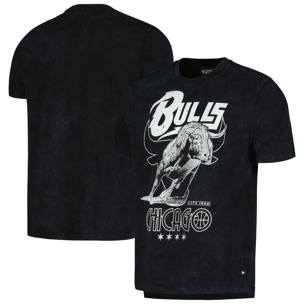 NBA - Chicago Bulls The Wild Collective Unisex Tour Band T-Shirt - Black