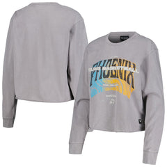 NBA - Phoenix Suns The Wild Collective Women's Band Cropped Long Sleeve T-Shirt - Gray