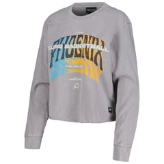 NBA - Phoenix Suns The Wild Collective Women's Band Cropped Long Sleeve T-Shirt - Gray