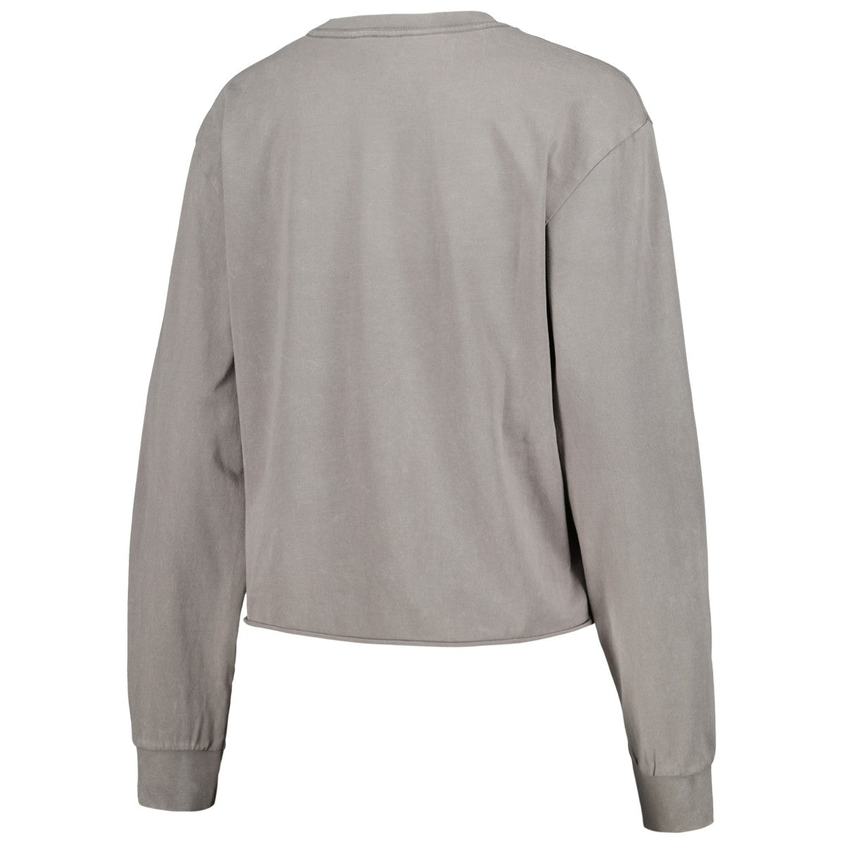 NBA - Milwaukee Bucks The Wild Collective Women's Band Cropped Long Sleeve T-Shirt - Gray