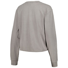 NBA - Milwaukee Bucks The Wild Collective Women's Band Cropped Long Sleeve T-Shirt - Gray