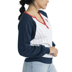 St. Louis Cardinals Lusso Women's Mack Fleece V-Neck Pullover Top Clearance