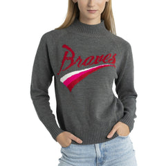 Atlanta Braves Lusso Women's Serena Raglan Pullover Sweater Sale