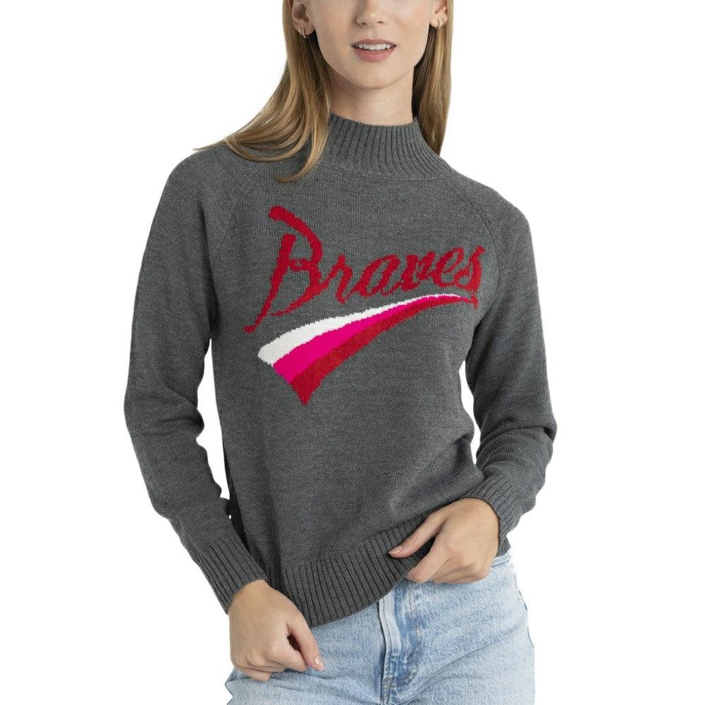 Atlanta Braves Lusso Women's Serena Raglan Pullover Sweater Sale