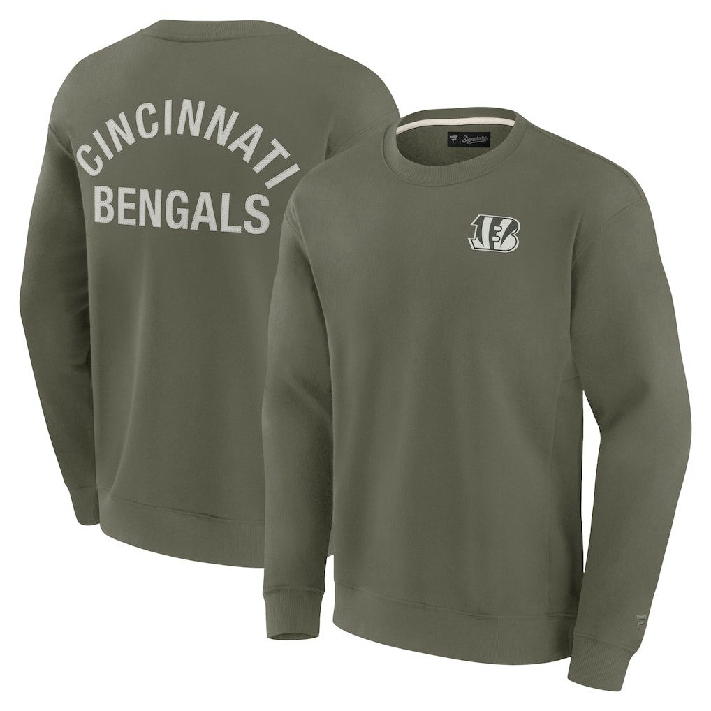 Cincinnati Bengals Unisex Elements Super Soft Pullover Sweatshirt Olive - Fanatics