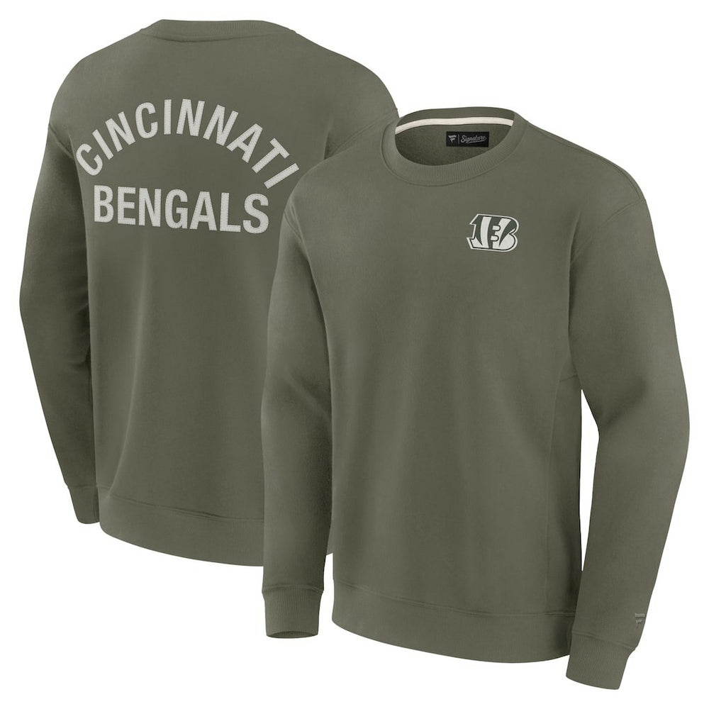 Cincinnati Bengals Unisex Elements Super Soft Pullover Sweatshirt Olive - Fanatics
