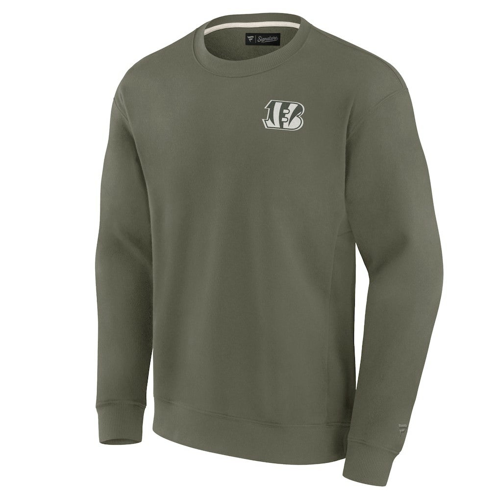 Cincinnati Bengals Unisex Elements Super Soft Pullover Sweatshirt Olive - Fanatics