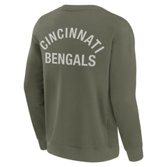 Cincinnati Bengals Unisex Elements Super Soft Pullover Sweatshirt Olive - Fanatics