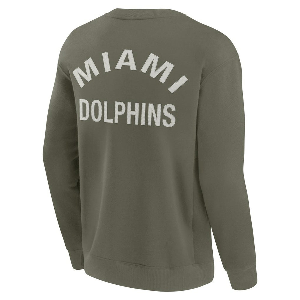 Miami Dolphins Unisex Elements Super Soft Pullover Sweatshirt Olive - Fanatics
