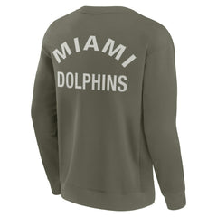 Miami Dolphins Unisex Elements Super Soft Pullover Sweatshirt Olive - Fanatics