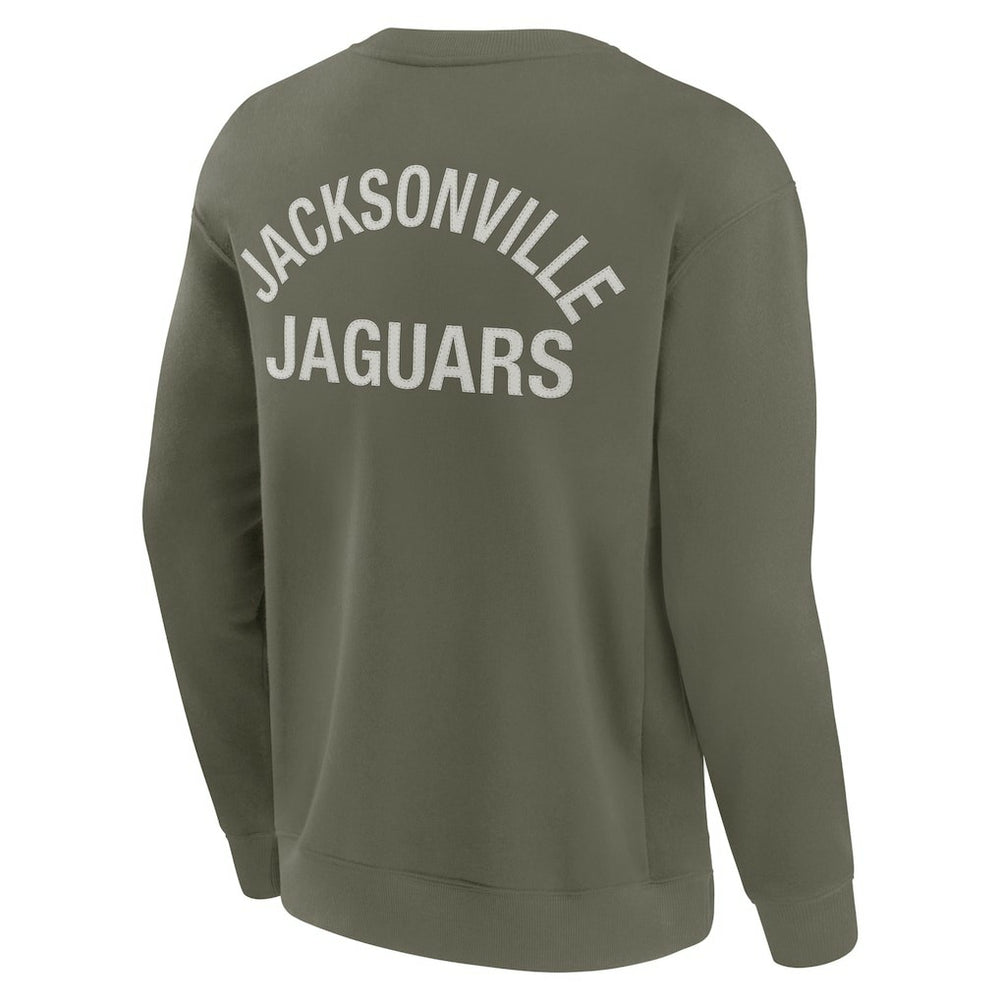 Jacksonville Jaguars Unisex Elements Super Soft Pullover Sweatshirt Olive - Fanatics