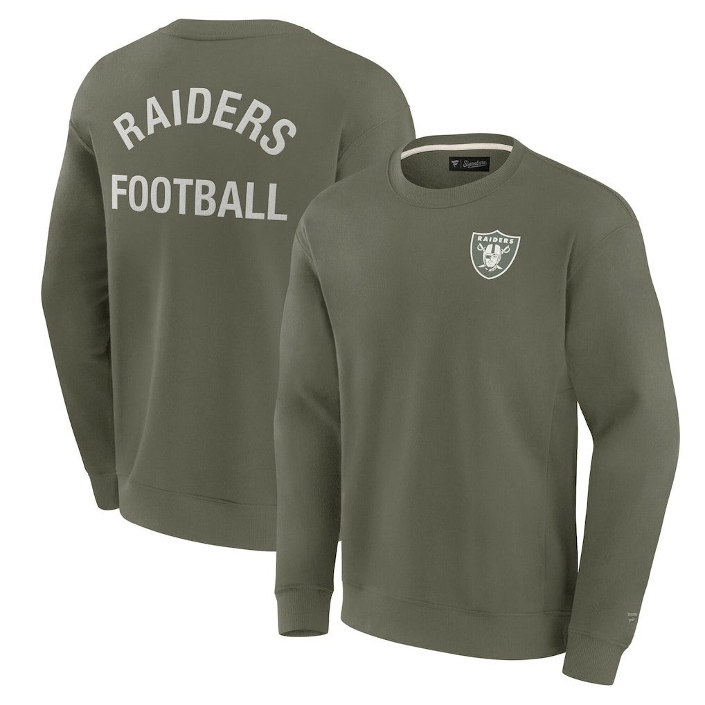 Las Vegas Raiders Unisex Elements Super Soft Pullover Sweatshirt Olive - Fanatics