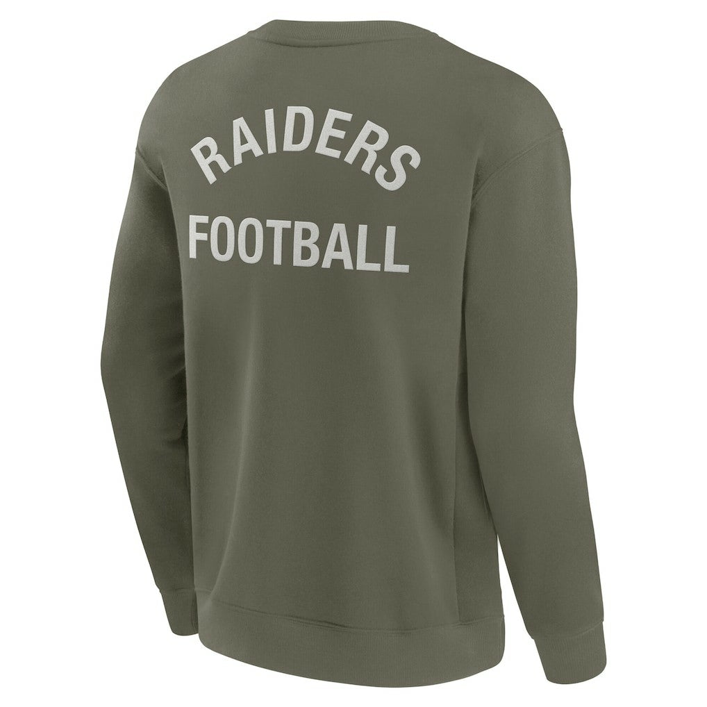 Las Vegas Raiders Unisex Elements Super Soft Pullover Sweatshirt Olive - Fanatics