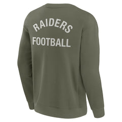 Las Vegas Raiders Unisex Elements Super Soft Pullover Sweatshirt Olive - Fanatics