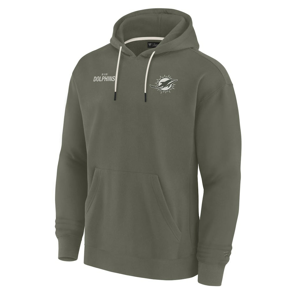 Miami Dolphins Unisex Elements Super Soft Fleece Pullover Hoodie Olive - Fanatics