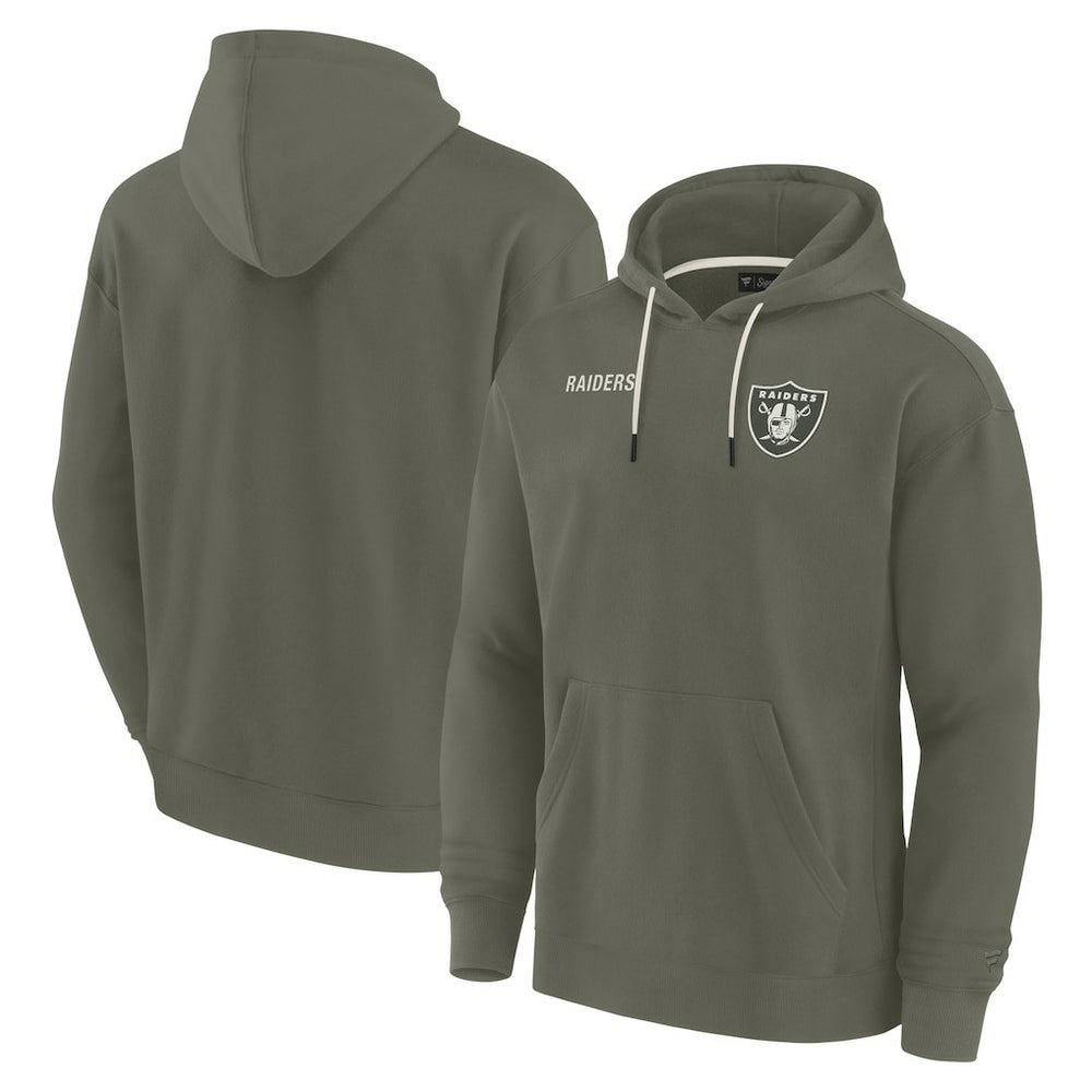Las Vegas Raiders Unisex Elements Super Soft Fleece Pullover Hoodie Olive - Fanatics
