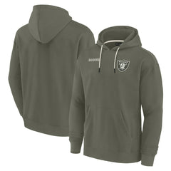 Las Vegas Raiders Unisex Elements Super Soft Fleece Pullover Hoodie Olive - Fanatics