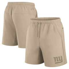 New York Giants Unisex Elements Super Soft Fleece Shorts Khaki - Fanatics
