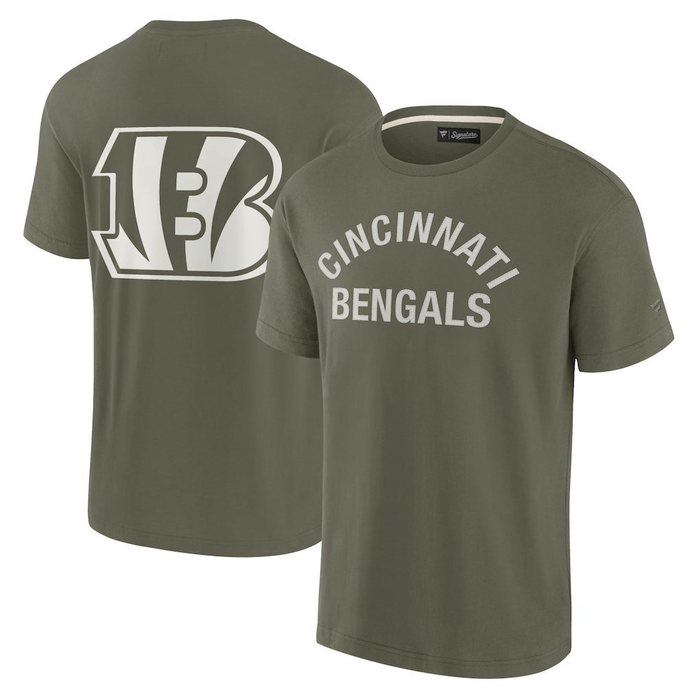 Cincinnati Bengals Unisex Elements Super Soft Short Sleeve T-Shirt Olive - Fanatics