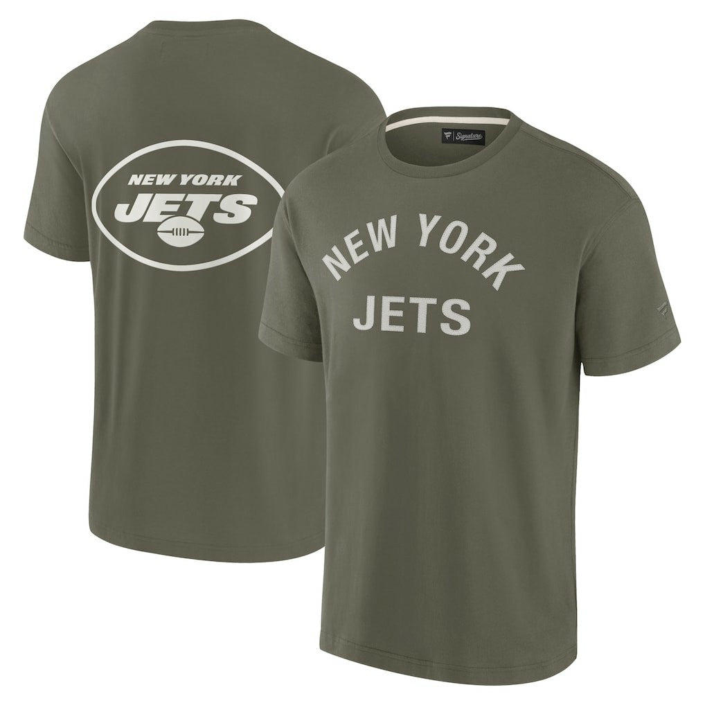 New York Jets Unisex Elements Super Soft Short Sleeve T-Shirt Olive - Fanatics