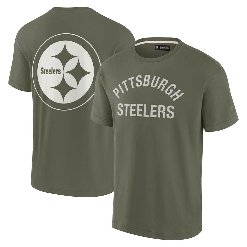 Pittsburgh Steelers Unisex Elements Super Soft Short Sleeve T-Shirt Olive - Fanatics