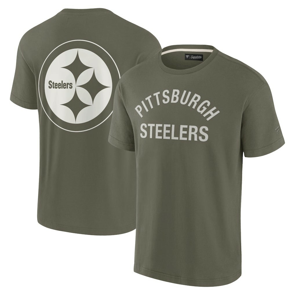 Pittsburgh Steelers Unisex Elements Super Soft Short Sleeve T-Shirt Olive - Fanatics