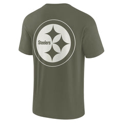Pittsburgh Steelers Unisex Elements Super Soft Short Sleeve T-Shirt Olive - Fanatics