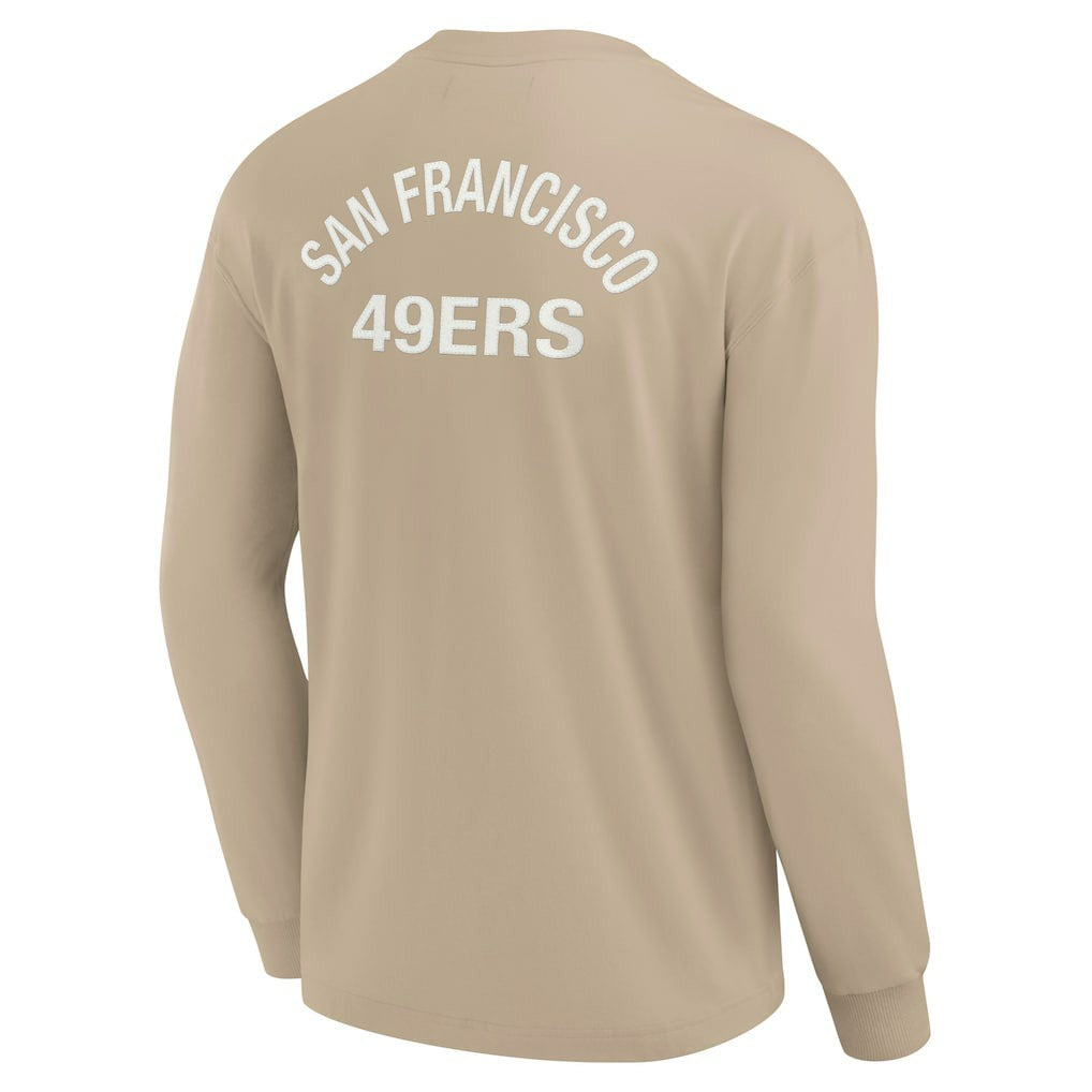San Francisco 49ers Unisex Elements Super Soft Long Sleeve T-Shirt Khaki - Fanatics