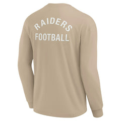 Las Vegas Raiders Unisex Elements Super Soft Long Sleeve T-Shirt Khaki - Fanatics