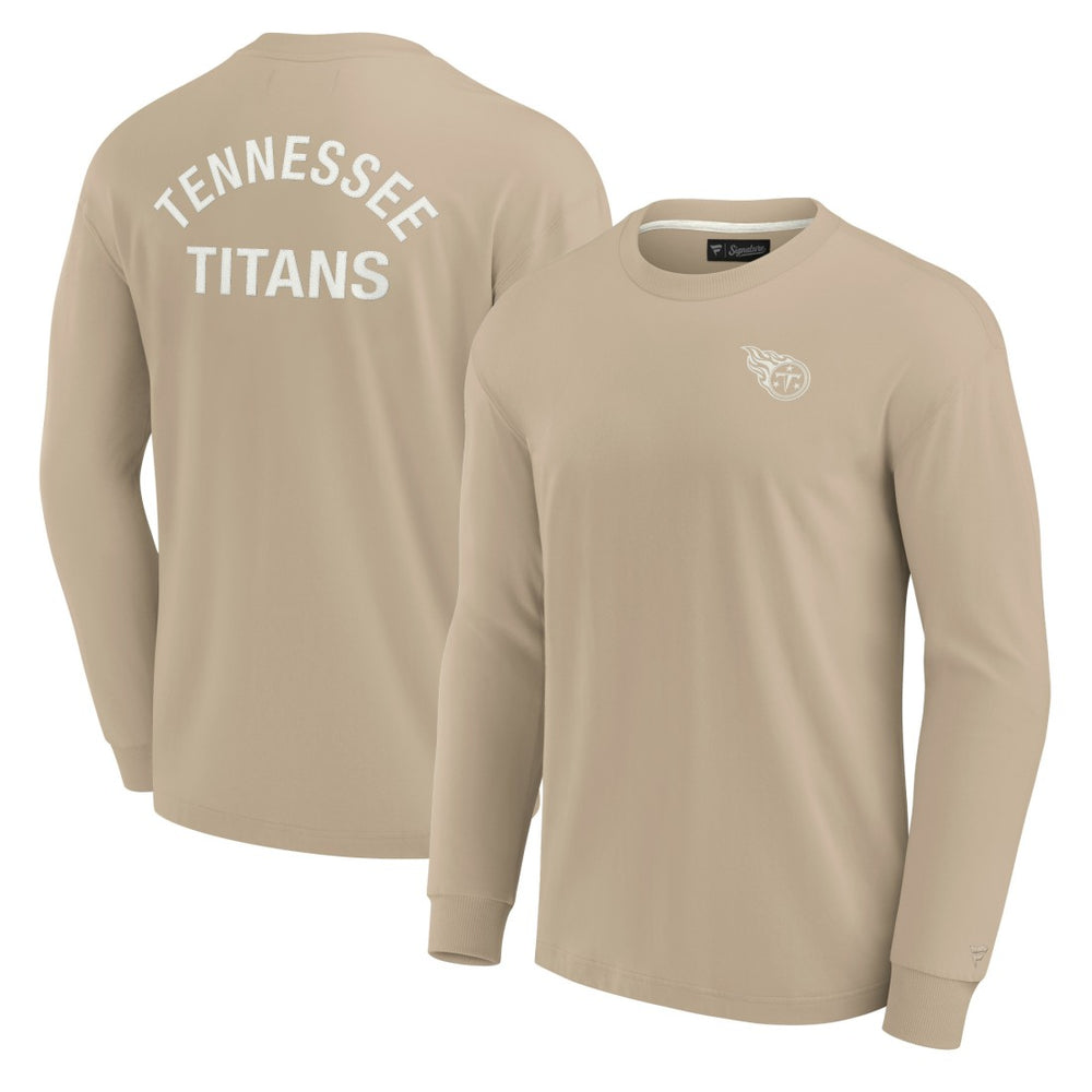 Tennessee Titans Unisex Elements Super Soft Long Sleeve T-Shirt Khaki - Fanatics